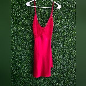 Elegant Red Lace Chemise
